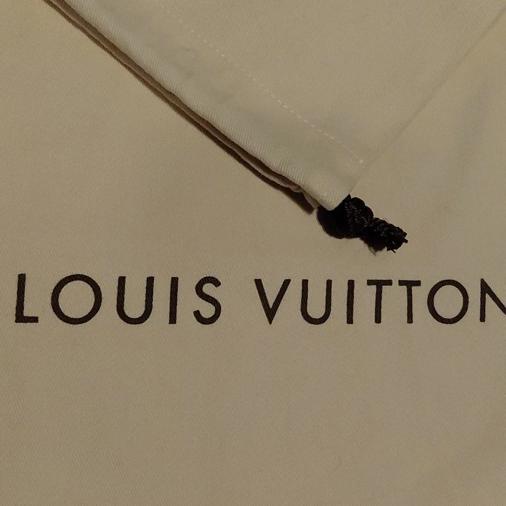 Louis Vuitton Cream Dust Storage Bag 15 x 8 Cotton Made In India DrawString